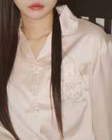 Beige kt Silk Pajama Set