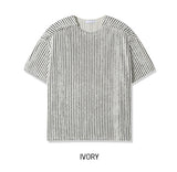 ロニースナップストライプ半袖Tシャツ