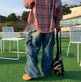 セントパラシュートカーゴワイドデニムパンツ