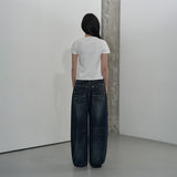 スラッシュピンタックTシャツ (WHITE)