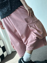 Pla West Fold Cargo Terry Bermuda Shorts 3color