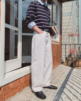 Fate Semi-Wide Cotton Pants