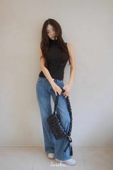 ローセミロングデニムパンツ