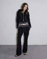 Bootcut Sweatpants Black x Charcoal