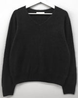 Hairy Angora V-Neck Knit (4 Colors)