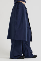 コットンバンディングスカートパンツ, Navy