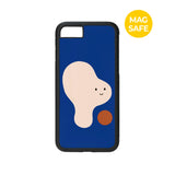 【MADE】Shape Play!_Blue blob iPhone case [Glossy Glass/Magsafe]