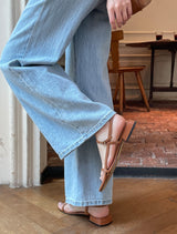 レイブンサマークールバンディングワイドデニムパンツ
