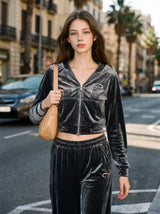 HORIZON RING VELVET PANTS [SMOKE GRAY]