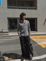 クロヘンリーネックロングスリーブ