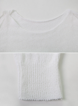Shoulder Slit Ribbon Long Sleeve Knit (5color)