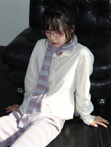 STRIPE KNIT PANTS (PURPLE)