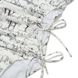 CUT & SEW ONE-PIECE SWIMWEAR [WHITE]