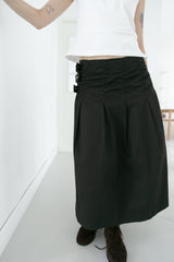 3 belt wrap cotton skirt(3colors)