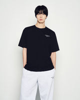 25FW BORDER LINE BASIC LOGO SHORT SLEEVE T-SHIRT BLACK