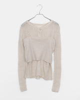 Durren V-Neck Layered Bustier Cardigan