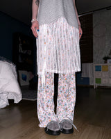 Flower All-Over Pleated Banding Pants
