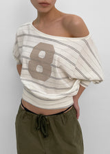 [MADE] Tiri Boatneck Printed Short Sleeve T-shirt