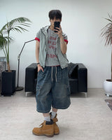 パッド レタリング クロップ ショートスリーブTシャツ