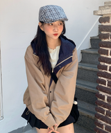 About Colorful Hood Bomber Jacket