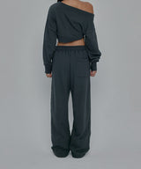 SIDE CROSS LOGO SWEATPANTS_CHARCOAL