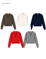 Basic Cashmere Blend V-Neck Cardigan - 5 Colors
