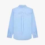 ストレンジャークラシックフィットフラワーコットンシャツ(Blue)