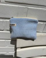 Terry flat pouch - sky blue , S size