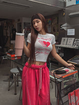 ハードループクロップ半袖Tシャツ