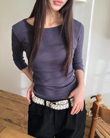 キーパーUネックベーシック 3/4 スリーブTシャツ