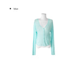 Oppo Two-Way Button Ribbed Knit Cardigan