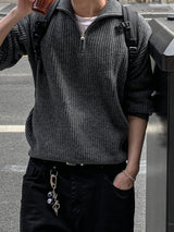 Mer Highneck Half Zip-up
