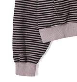 Paying Pigment Stripe Two Way Hooded Zip-Up