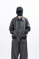 Glady Crack Over Leather Jacket