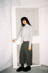 Twister Goth Mesh Scarf - White 