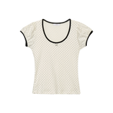 ドッティー リボン シャーリング Tシャツ