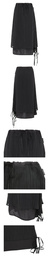 シャインダブルスカート IN BLACK