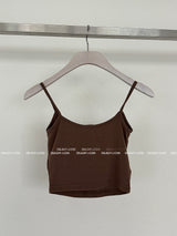 5 color button crop sleeveless