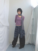 U-Neck Three-Quarter Slim Line Cotton Top