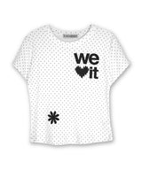We Love It グラフィックドットTシャツ_アイボリー