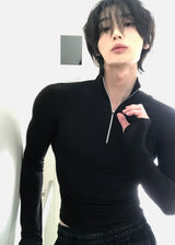 Half-Zip Warmer Slim-Fit Top