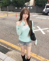 Vネック レイヤード T