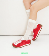 WE FLOWER Fashionable New Hobo Shoes, Versatile, Comfortable and Light - weight - cherry red