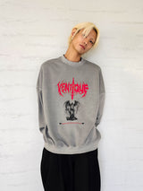 VENTIQUE ピグメントワールドメタルスウェットシャツ 2colors
