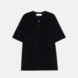 ASCLO 2nd ベロアヘンリーネックマッスル半袖Tシャツ (2color)