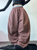 シープ/  ストリング 🐑ワイドビッグヒップバルーンロングパンツ🤍🩶🖤3カラー