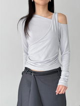 overlap button skirts (2color)