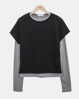 Seel Tone-Block Layered Long Sleeve T-Shirt