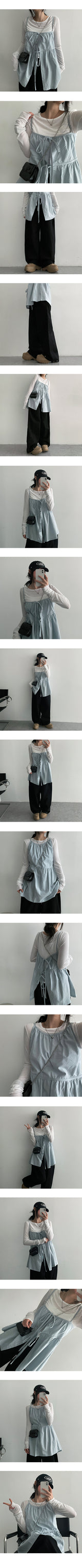 [S–2XL] ドゥデンサイドピンタックワイドコットンパンツ (4 colors)