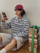 Coca ストライプ ラグビーTシャツ